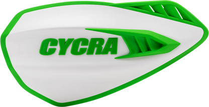 CYCRA Handguards - Cyclone - White/Green 1CYC-0056-241