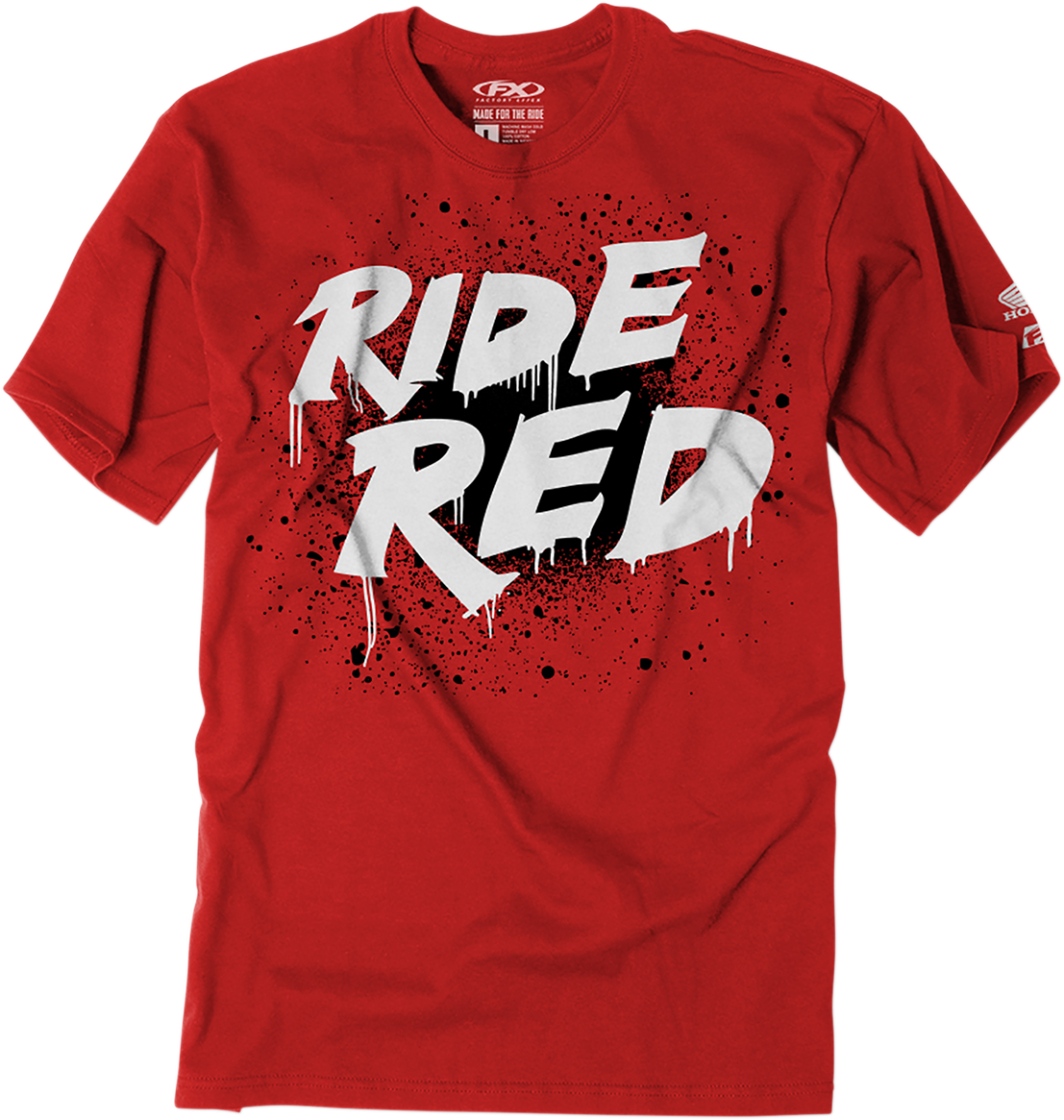 FACTORY EFFEX Camiseta Honda Splatter para jóvenes - Rojo - Mediano 23-83302 