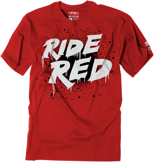 FACTORY EFFEX Camiseta Honda Splatter para jóvenes - Rojo - Mediano 23-83302 