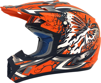 AFX FX-17 Helmet - Butterfly - Matte Orange - Large 0110-7114