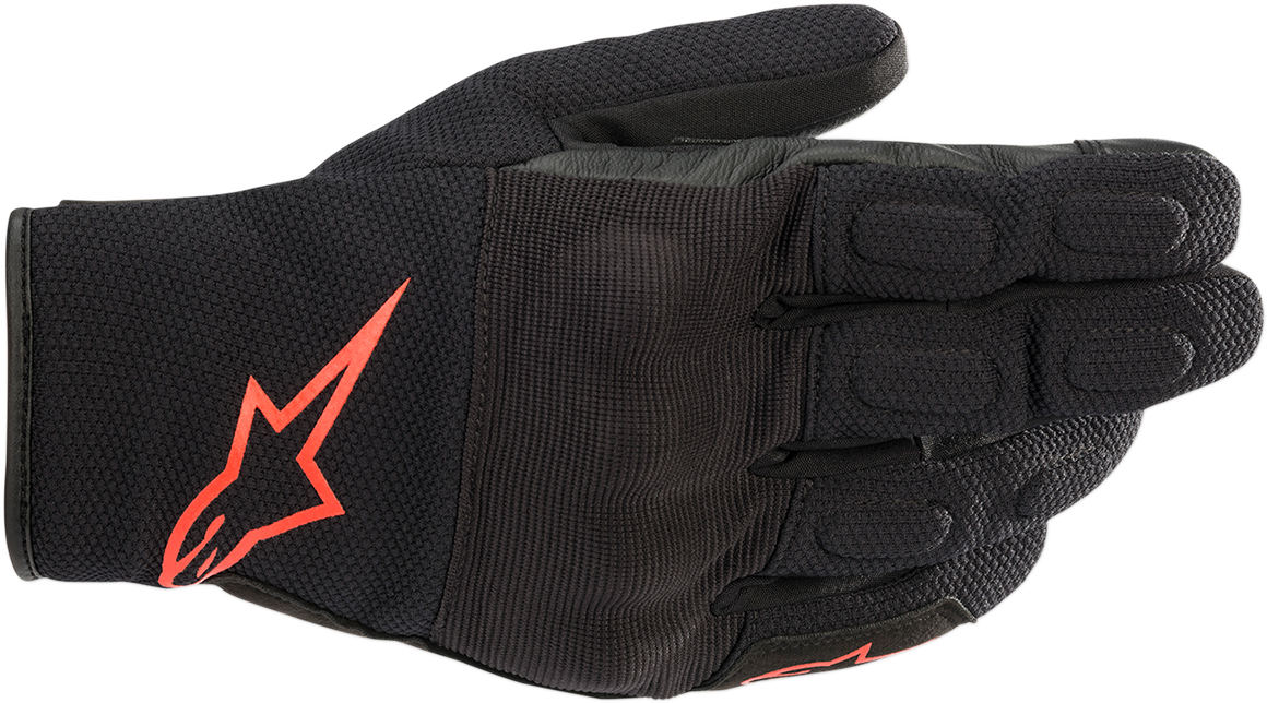 ALPINESTARS S-MAX Drystar Gloves - Black/Fluo Red - Medium 3527620-1030-M