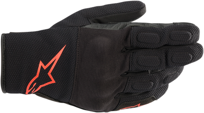 ALPINESTARS S-MAX Drystar Gloves - Black/Fluo Red - Medium 3527620-1030-M