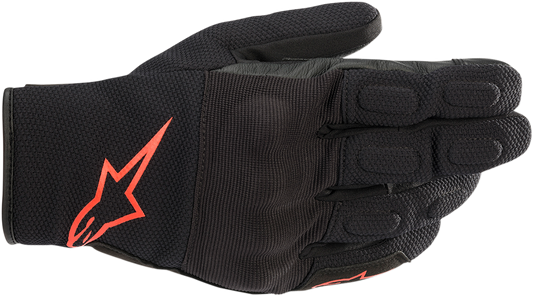 ALPINESTARS S-MAX Drystar Gloves - Black/Fluo Red - Medium 3527620-1030-M