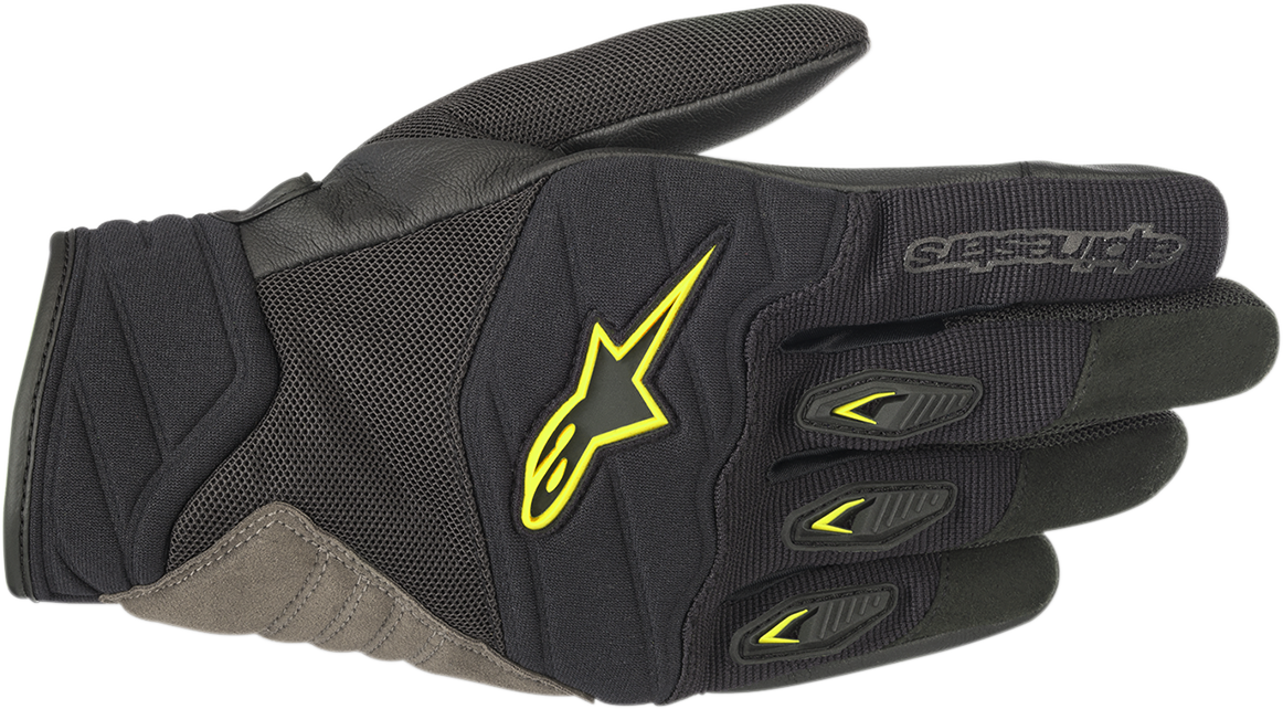 ALPINESTARS Shore Gloves - Black/Fluo Yellow - Large 3566318-155-L