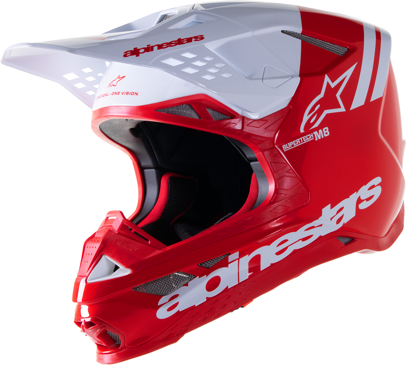 ALPINESTARS Supertech M8 Helmet - Radium 2 - MIPS® - Gloss Red/White - 2XL 8301523-3012-2X