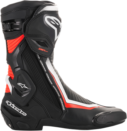 ALPINESTARS SMX+ Boots - Black/White/Red Fluorescent - US 11.5 / EU 46 2221019-1231-46