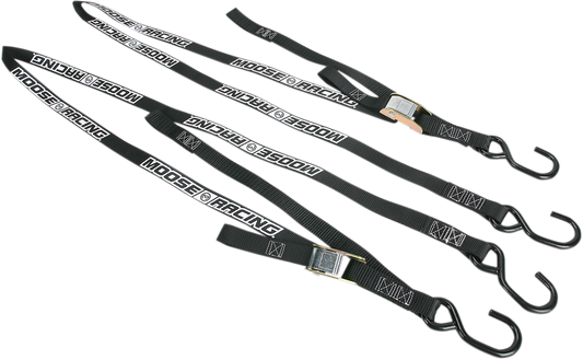 MOOSE RACING Soft-Tie Tie-Downs - Black 3920-0302