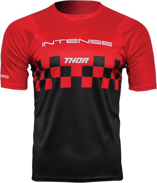 THOR Intense Chex Jersey - Red/Black - Large 5120-0141