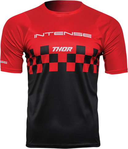 THOR Intense Chex Jersey - Red/Black - Medium 5120-0140