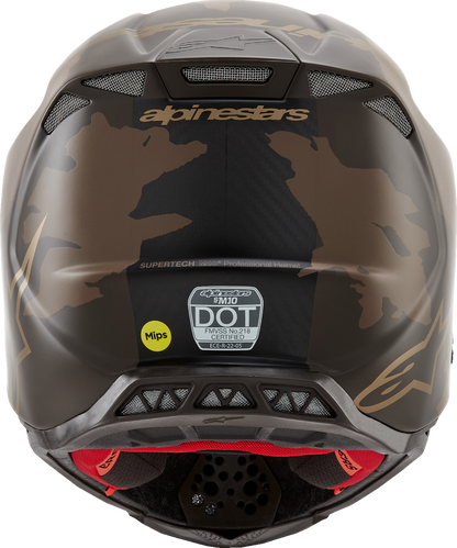 ALPINESTARS Supertech M10 Helmet - Squad - MIPS® - Dark Brown/Gold - XL 8302823-839-XL