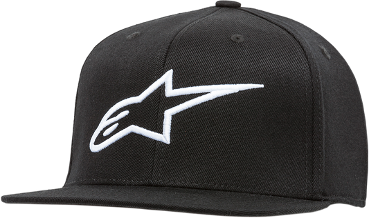 ALPINESTARS Ageless Flat Bill Hat - Black/White - Large/XL 1035810151020LX