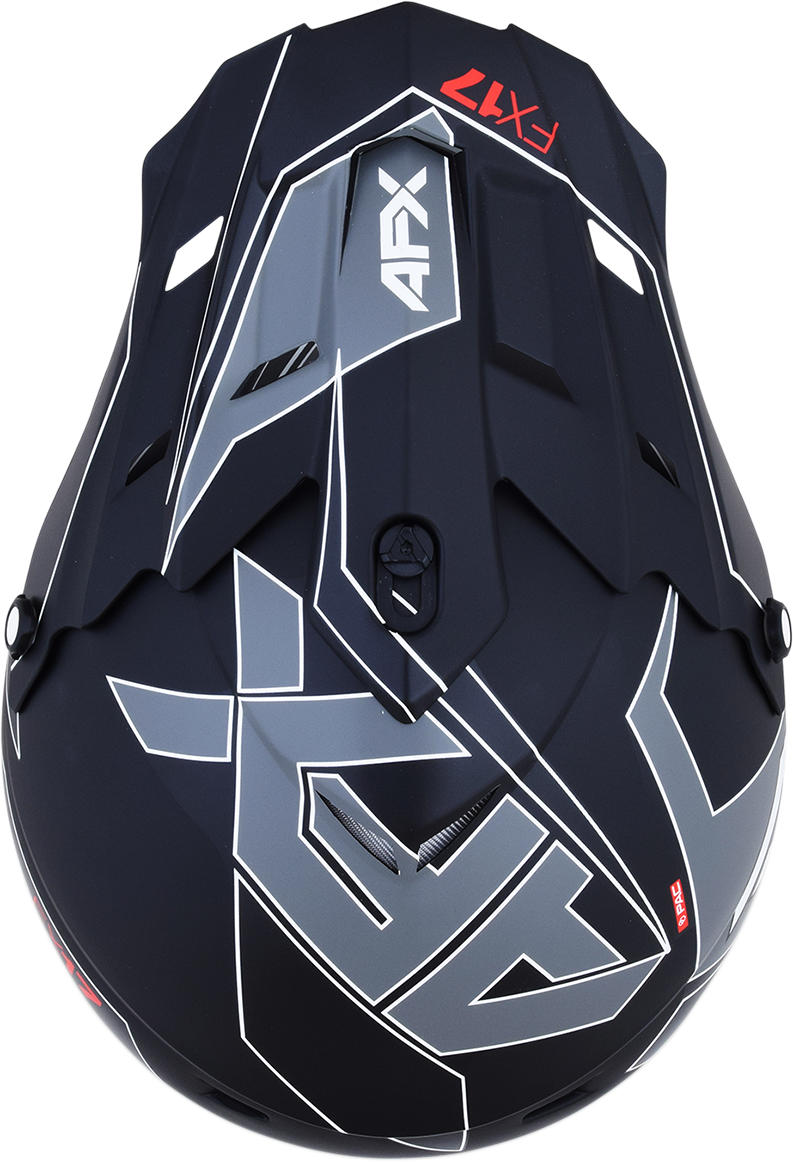 AFX FX-17 Helmet - Aced - Matte Black/White - 2XL 0110-6493