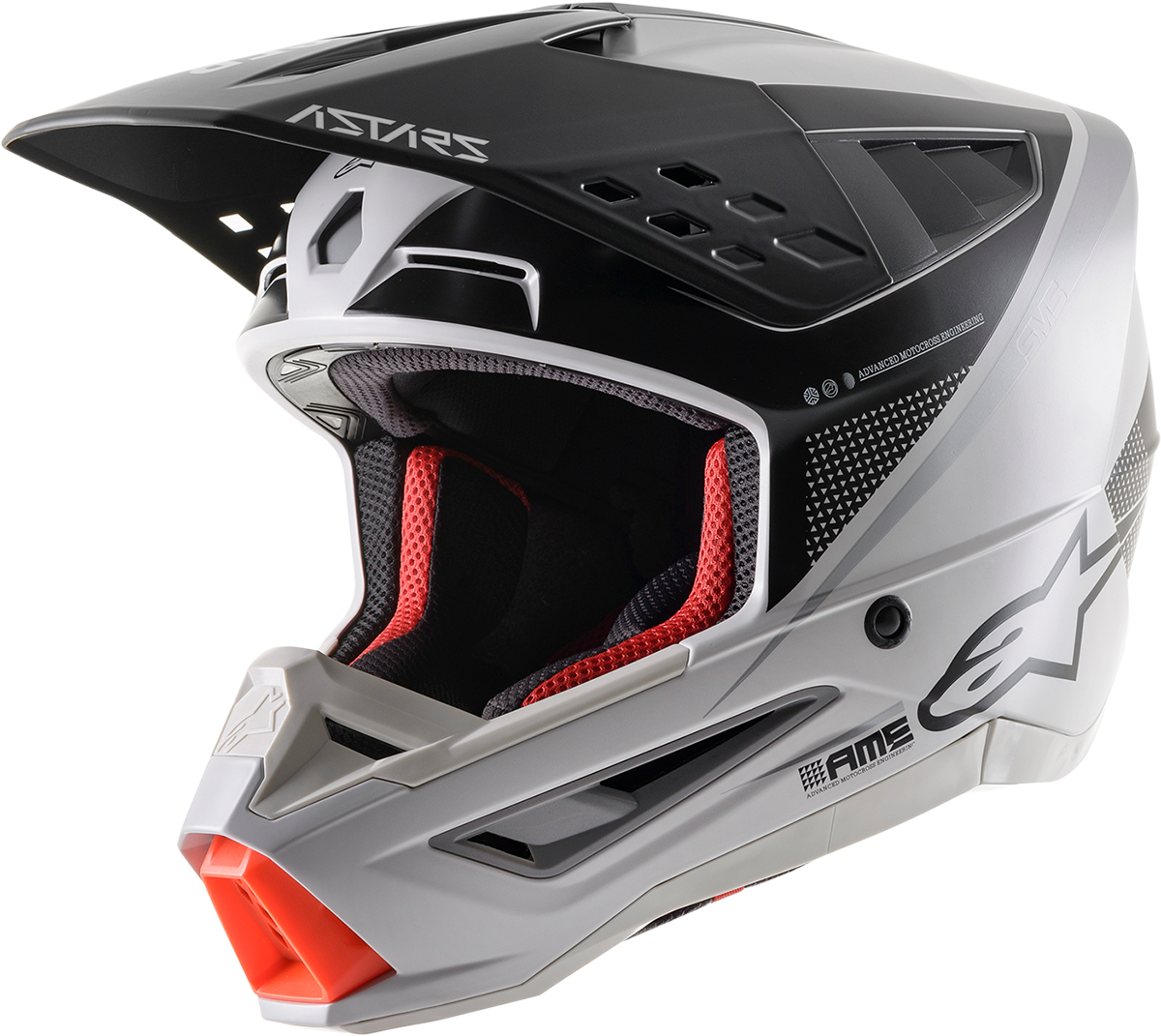 ALPINESTARS SM5 Helmet - Rayon - Gray/Black/Silver - Medium 8304121-928-MD