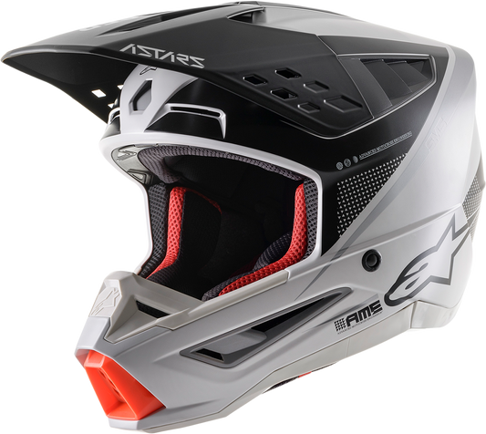 Casco ALPINESTARS SM5 - Rayón - Gris/Negro/Plata - Mediano 8304121-928-MD 