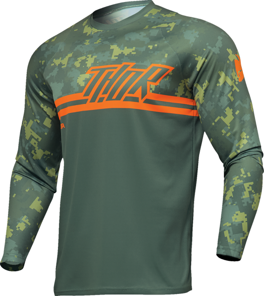 THOR Youth Sector DIGI Jersey - Green - XL 2912-2405
