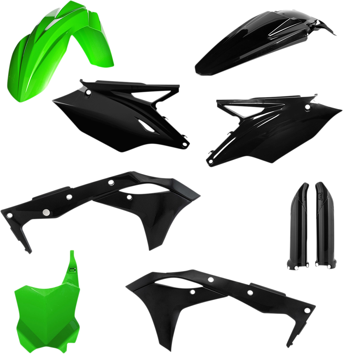 ACERBIS Full Replacement Body Kit - Green/Black 2685821089