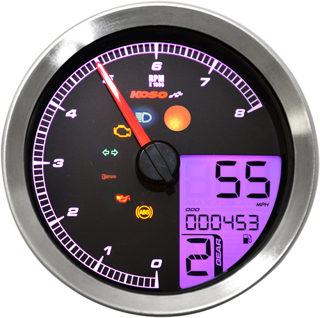 KOSO NORTH AMERICA Multi-Functional Meter - Silver BA051300