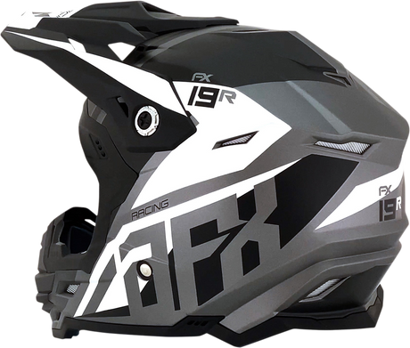 AFX FX-19R Helmet - Racing - Frost Gray - Large 0110-7075