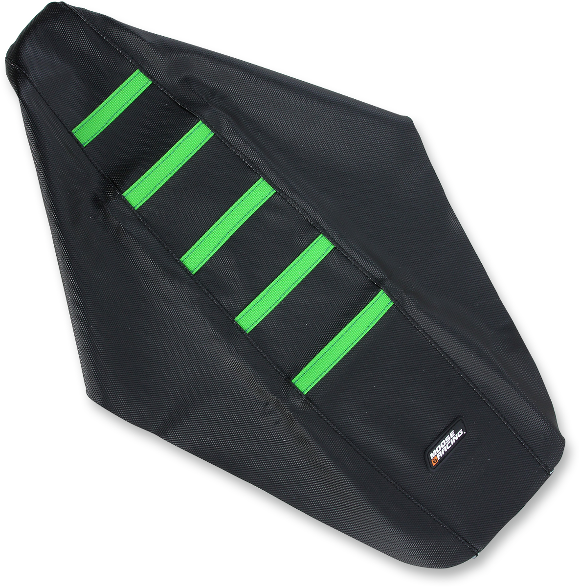 Funda de asiento acanalada MOOSE RACING - Funda negra/Costillas verdes - Kawasaki KXF25017 