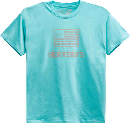 Camiseta con bandera de ALPINESTARS - Aqua claro - 2XL 12137262072062X