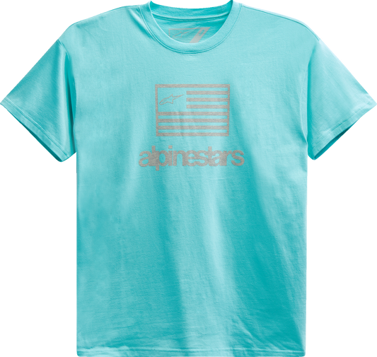 Camiseta con bandera de ALPINESTARS - Aqua claro - Mediana 1213726207206M
