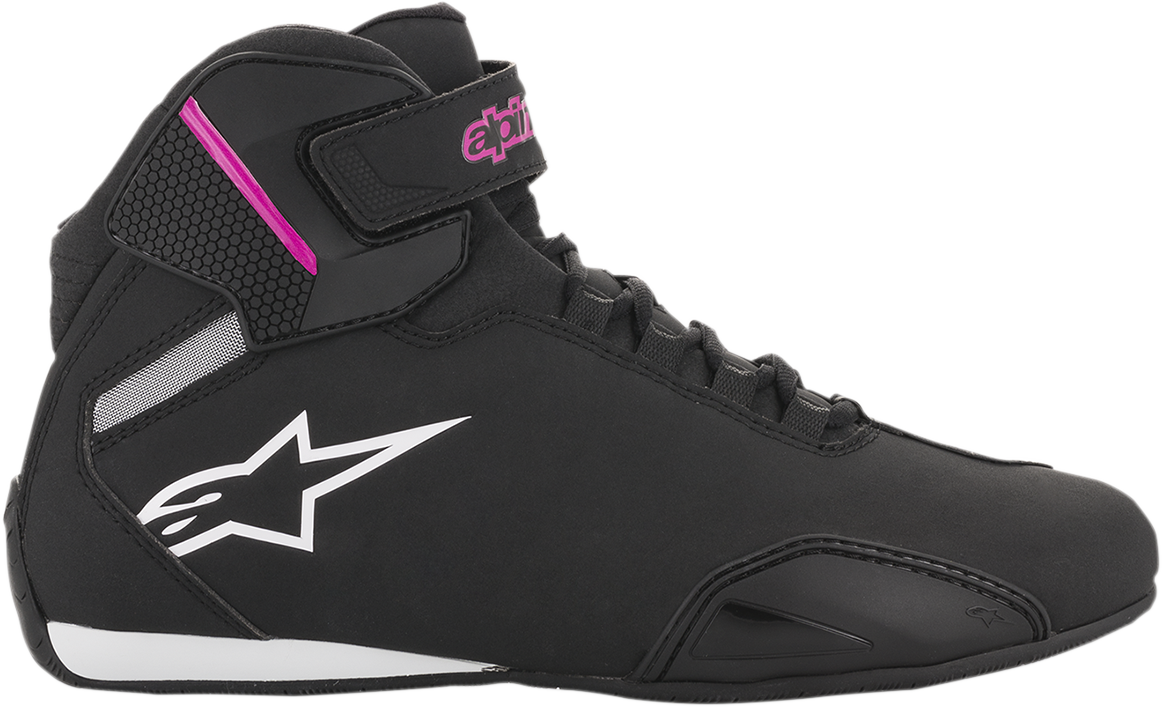 ALPINESTARS Women's Sektor Shoes - Black/Pink - US 9 251571910399