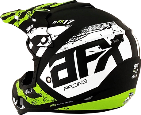 AFX FX-17 Helmet - Attack - Matte Black/Green - 2XL 0110-7183