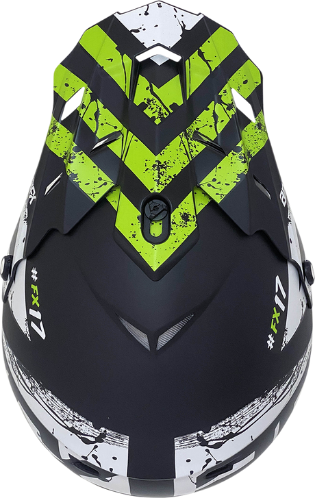 AFX FX-17 Helmet - Attack - Matte Black/Green - XL 0110-7182