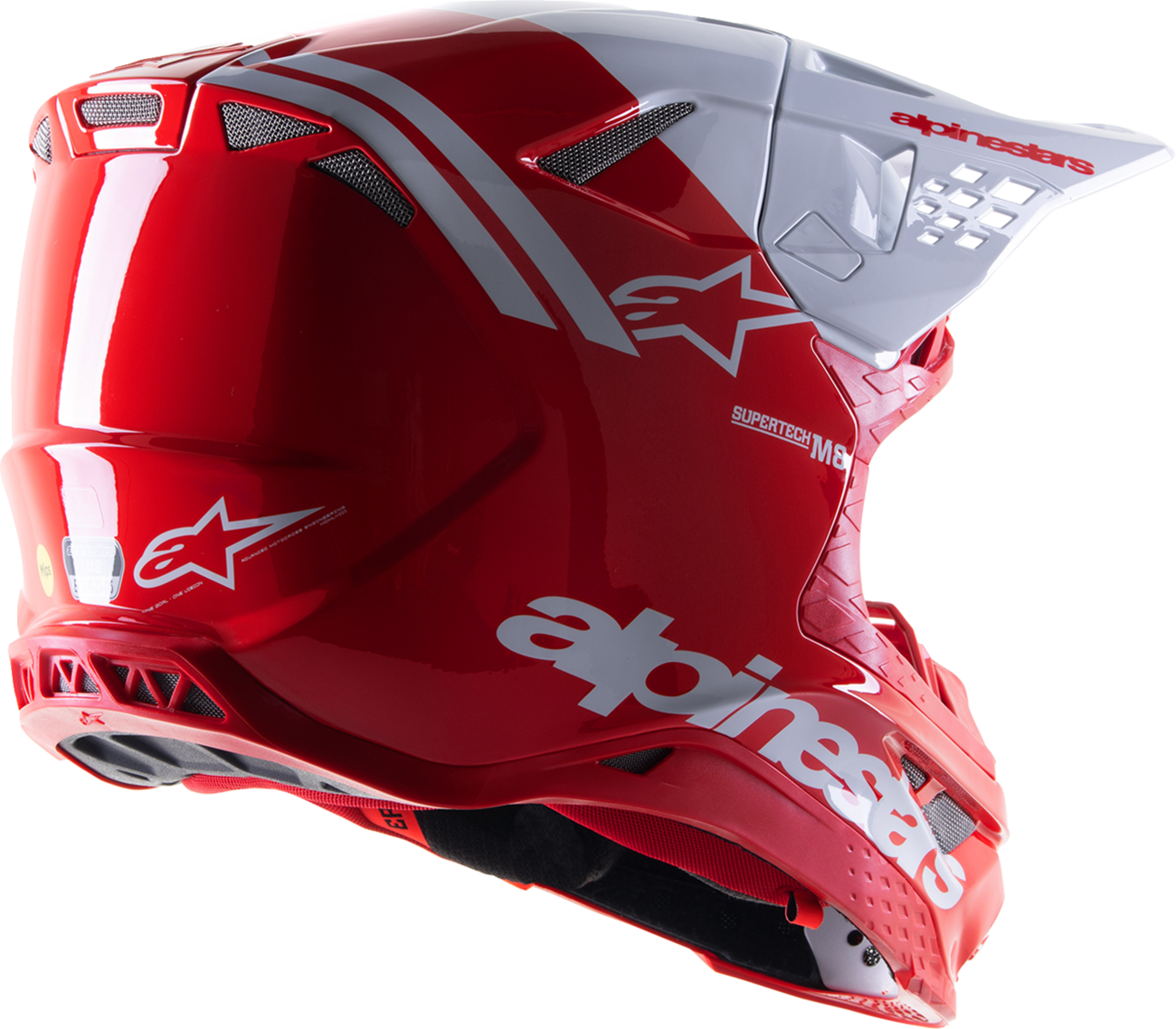 ALPINESTARS Supertech M8 Helmet - Radium 2 - MIPS® - Gloss Red/White - Small 8301523-3012-SM