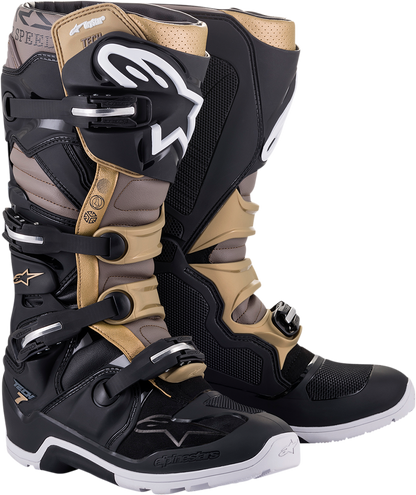 ALPINESTARS Tech 7 Enduro Drystar® Boots - Black/Gray/Gold - US 12 2012620-1959-12