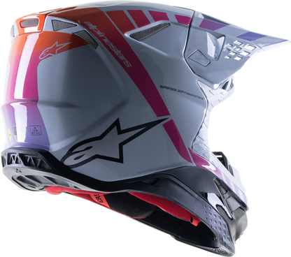 ALPINESTARS Supertech M10 Helmet - Daytona - MIPS® - Haze Gray/Orange Fluo/Rhodamine - Large 8302423-9243-LG