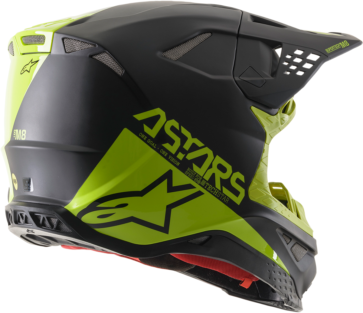 ALPINESTARS Supertech M8 Helmet - Echo - MIPS® - Black/Yellow - Small 8302621-1158-SM