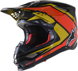 Casco ALPINESTARS Supertech M10 - Meta 2 - MIPS - Negro/Amarillo/Naranja - Grande 8300422-1549-LG 