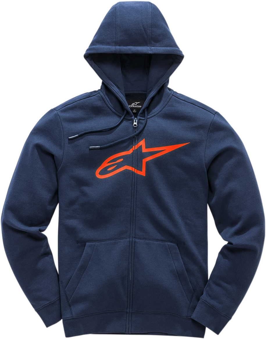 Sudadera con capucha y cremallera ALPINESTARS Ageless 2 - Azul marino/Rojo - XL 1038530527030XL 