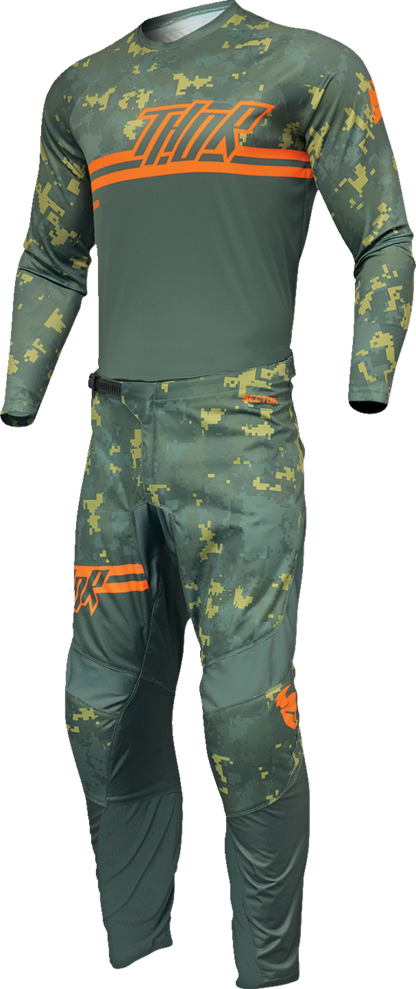 THOR Sector DIGI Jersey - Forest Green/Camo - XL 2910-7576