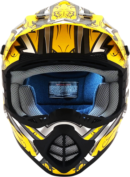 AFX FX-17 Helmet - Butterfly - Matte Yellow - Medium 0110-7133