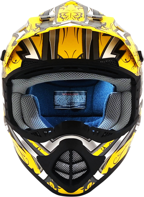 AFX FX-17 Helmet - Butterfly - Matte Yellow - XS 0110-7131