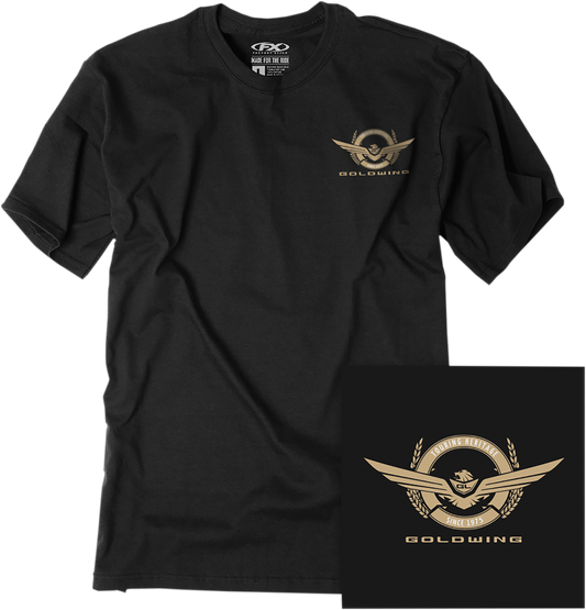 FACTORY EFFEX Camiseta con insignia Goldwing - Negro - 2XL 25-87828 