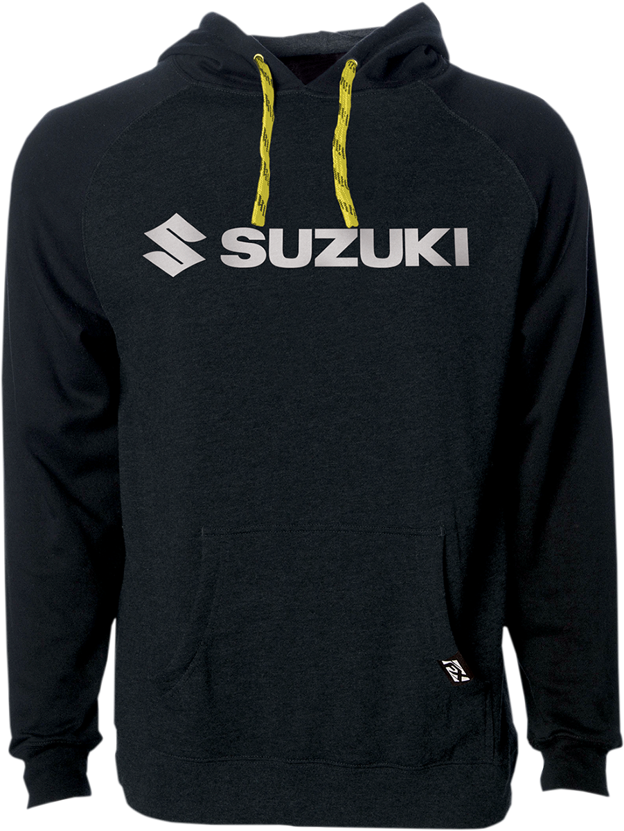 FACTORY EFFEX Suzuki Sudadera con capucha horizontal - Negro - Mediano 25-88412 