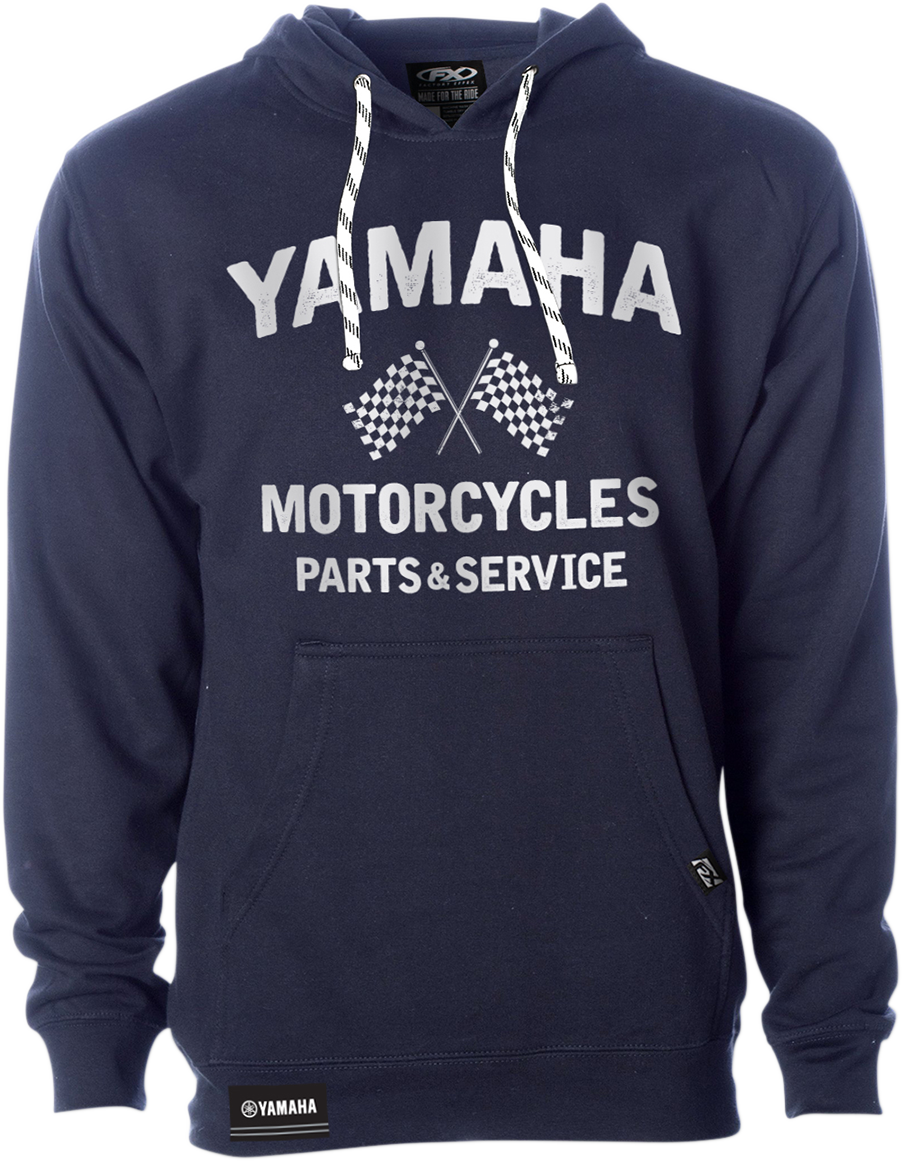 FACTORY EFFEX Sudadera con capucha para motocicletas Yamaha - Azul marino - Mediana 23-88202 