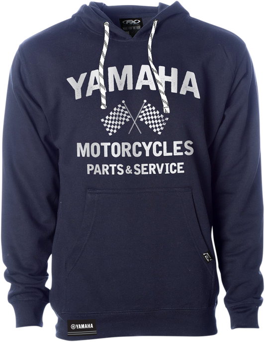FACTORY EFFEX Sudadera con capucha para motocicletas Yamaha - Azul marino - Mediana 23-88202 