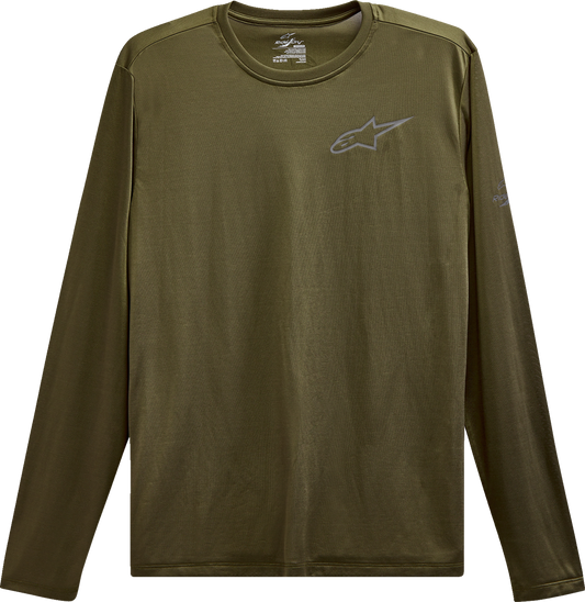 Camiseta de manga larga ALPINESTARS Pursue Performance - Verde militar - Grande 123271000690L