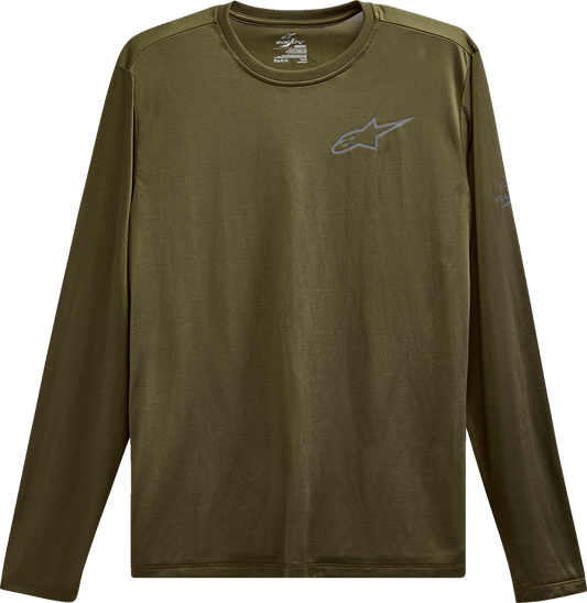 ALPINESTARS Pursue Performance Long-Sleeve T-Shirt - Military Green - Medium 123271000690M