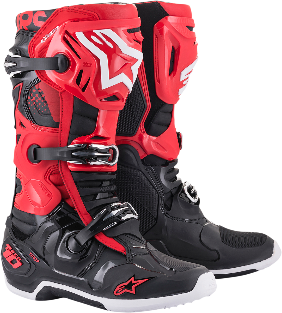 Botas ALPINESTARS Tech 10 - Negro/Rojo - US 7 2010020-31-7 