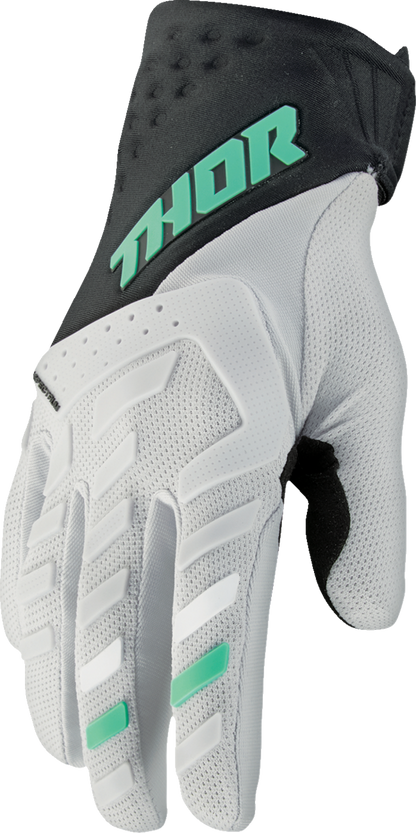 THOR Women's Spectrum Gloves - Black/Mint - Small 3331-0268