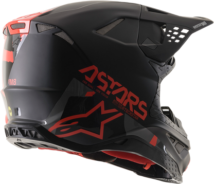 ALPINESTARS Supertech M8 Helmet - Echo - MIPS® - Black/Red/Gloss - 2XL 8302621-1116-2X