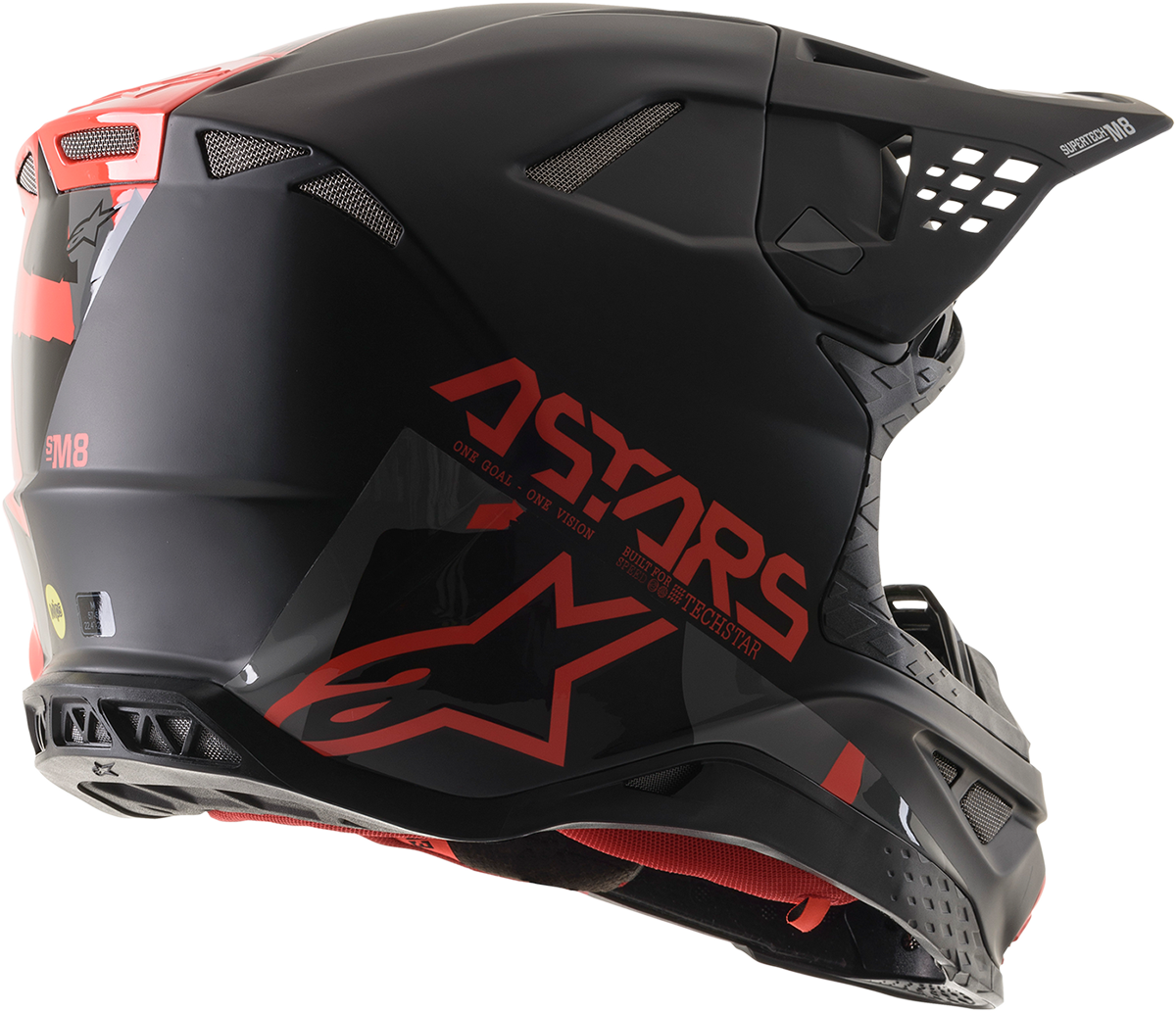 ALPINESTARS Supertech M8 Helmet - Echo - MIPS® - Black/Red/Gloss - Medium 8302621-1116-MD