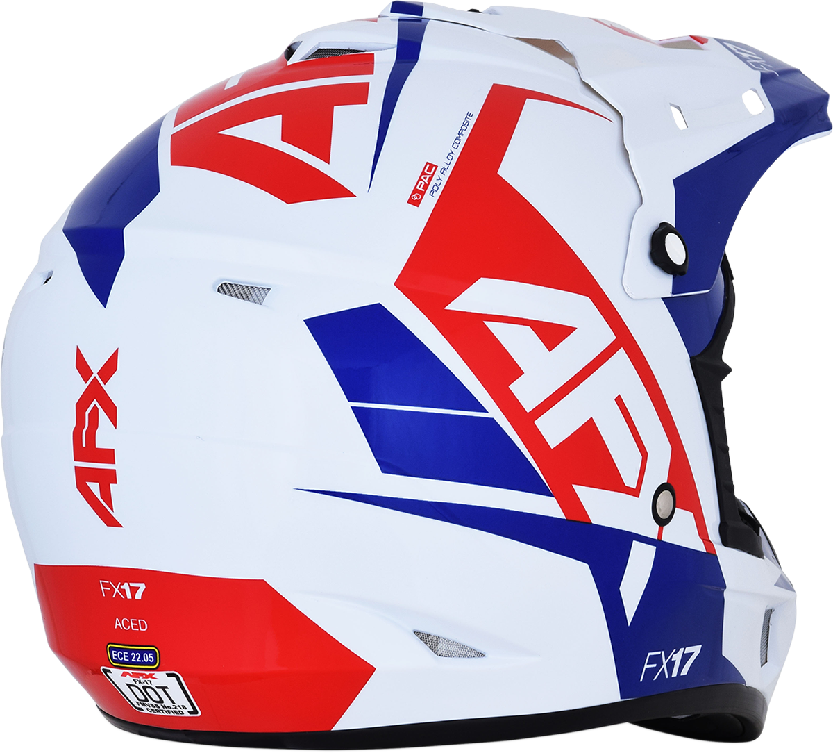 AFX FX-17 Helmet - Aced - Red/White/Blue - Small 0110-6479