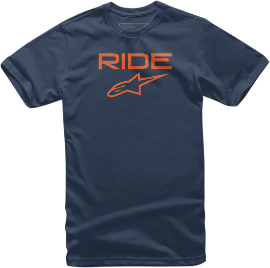 ALPINESTARS Ride 2.0 T-Shirt - Navy/Orange - 2XL 10387200070322X