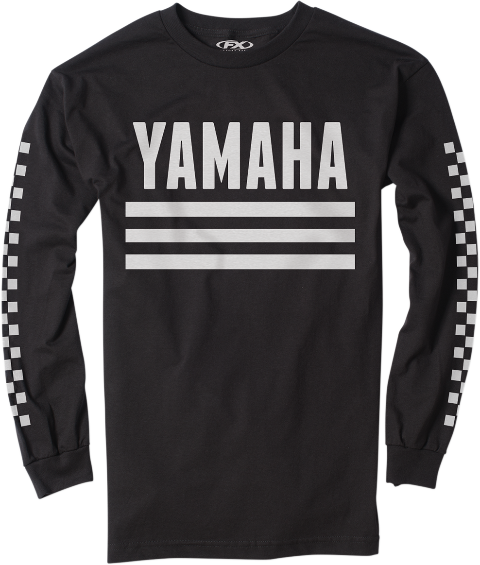 FACTORY EFFEX Camiseta de manga larga Yamaha Racer - Negro - Grande 23-87214 